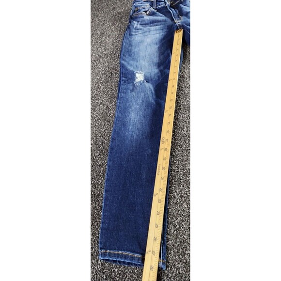 Judy Blue Womens Jeans 1/25 Blue Denim Slim Fit Distressed Dark Wash Designer - Picture 12 of 16